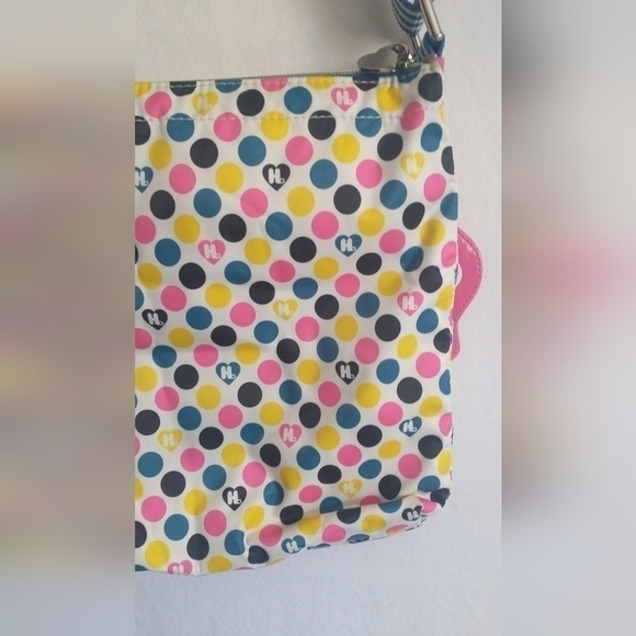 Y2K Harajuku Lovers 90"s Crossbody Bag Heart Girl Purse Blue Yellow Pink Vintage - Picture 10 of 15